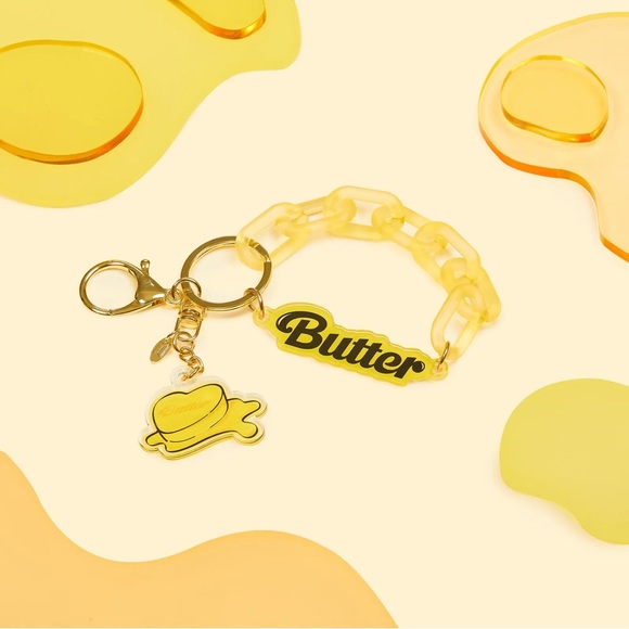 OFFICIAL BTS BUTTER KEYRING - BNIB - Picture 3 of 5
